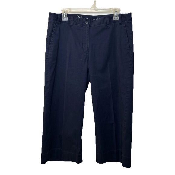 Talbots Pants - Talbots The Deck Cropped Pants Women Petites Size 12 P Classic Casual Navy Blue